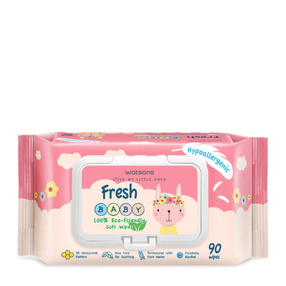 Watsons Fresh Baby Wipes (Emboss) 90s