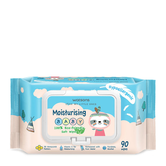 Watsons Moisturising Baby Wipes (Emboss) 90s