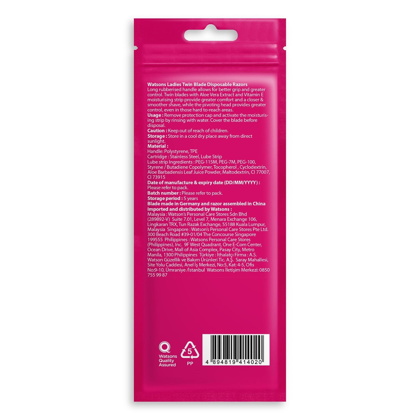 Watsons Ladies Twin Blade Disposable Razors