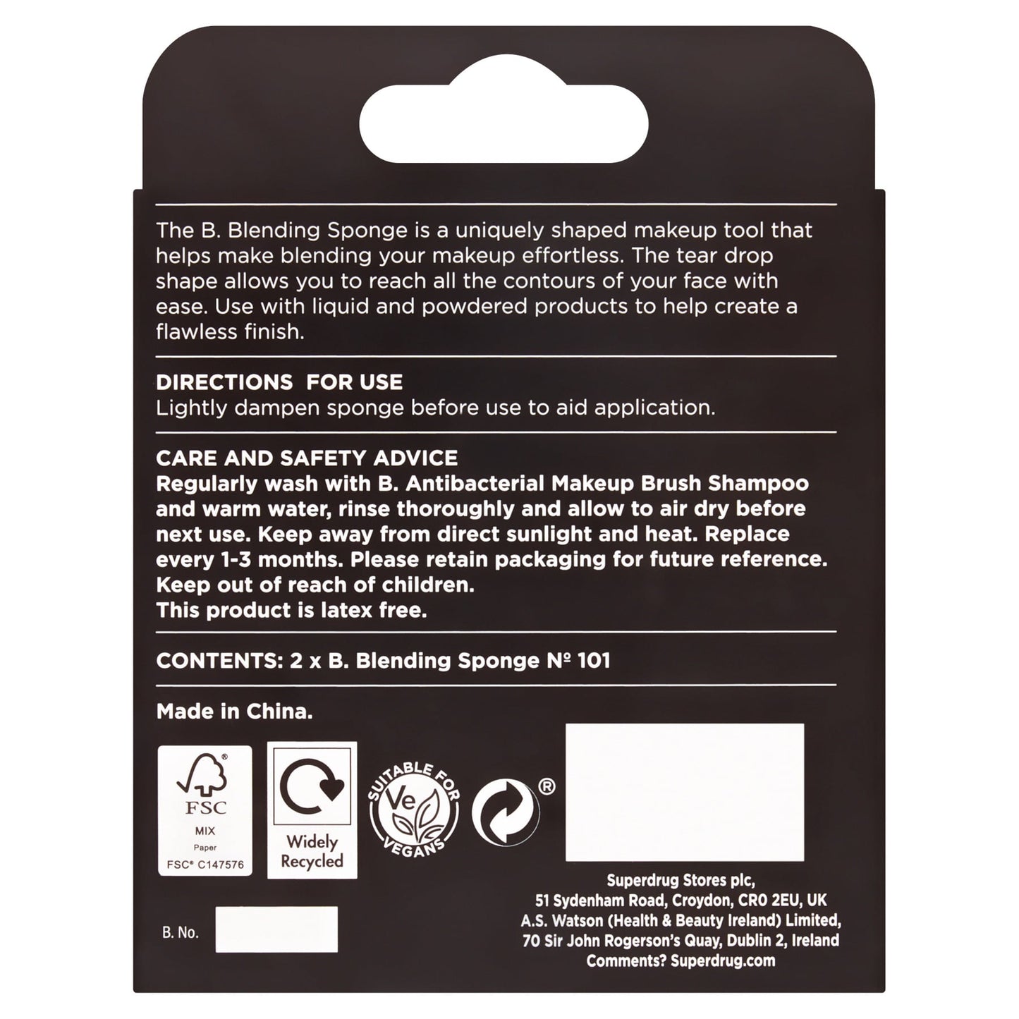 Superdrug20 B. Blending Sponge 2 Pack