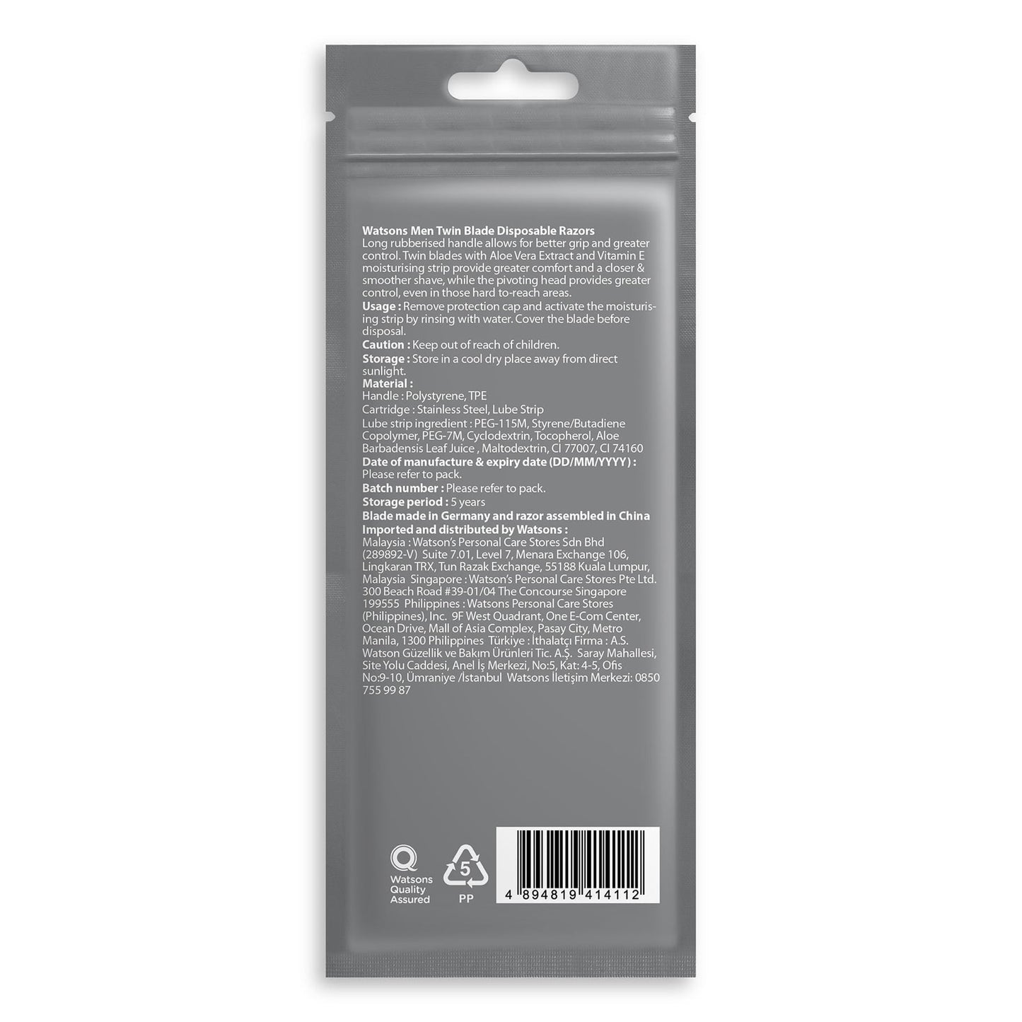 Watsons Men Twin Blade Disposable Razors