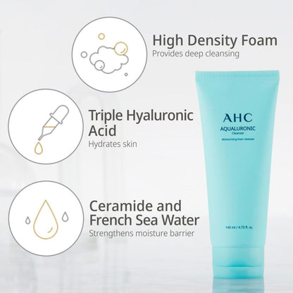 AHC Aqualuronic Facial Foam Cleanser 140ml