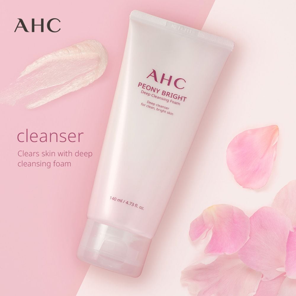 AHC Peony Bright Deep Foam Cleanser 140ml