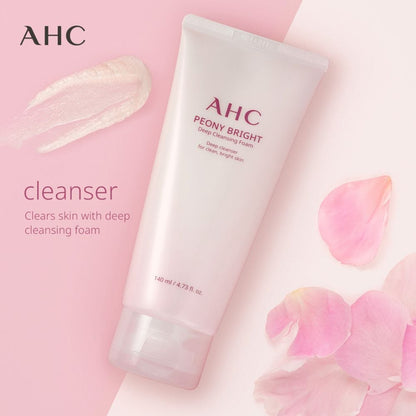 AHC Peony Bright Deep Foam Cleanser 140ml