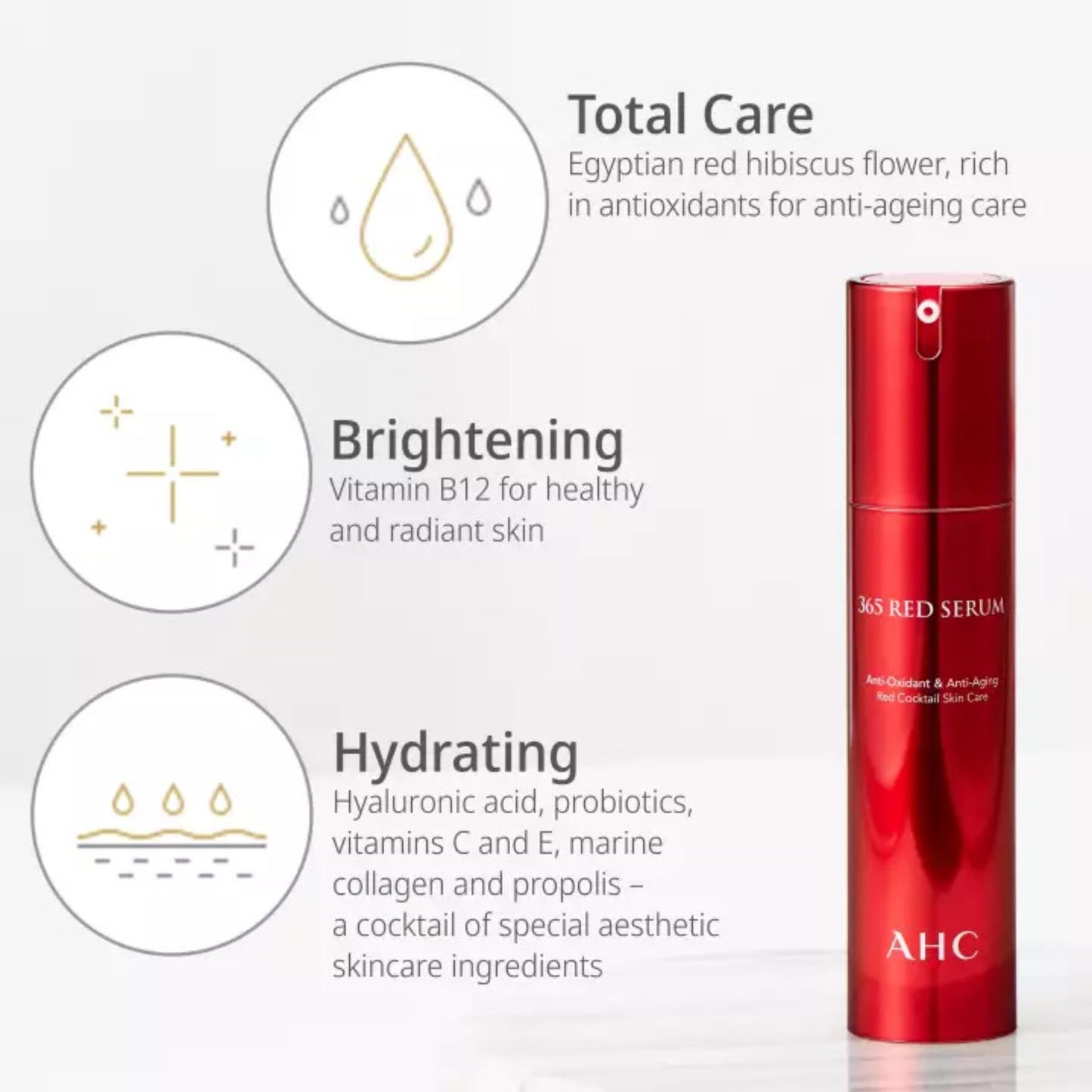 AHC 365 Red Anti-Ageing Face Serum 50ml