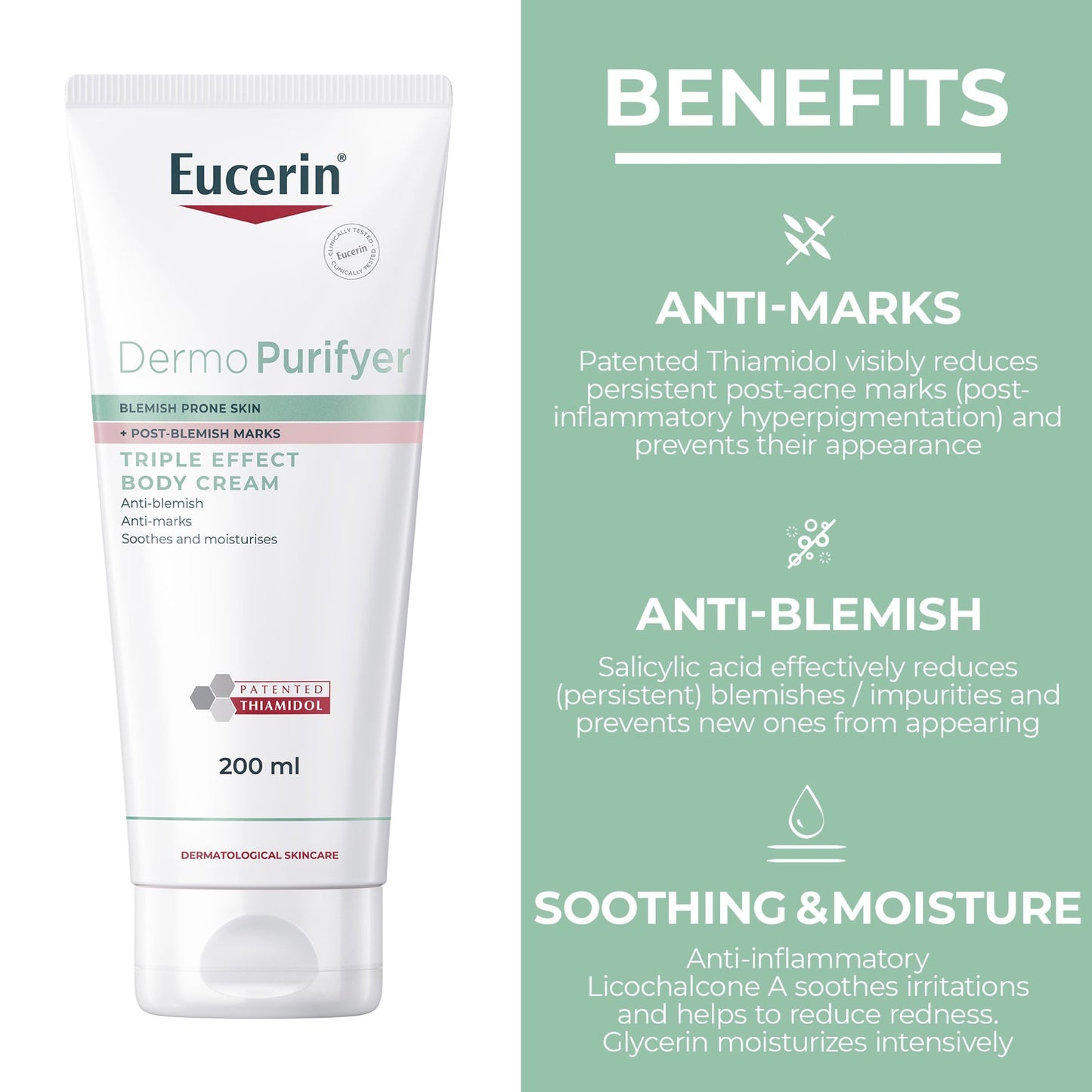 Eucerin DermoPurifyer Triple Effect Body Cream 200ml