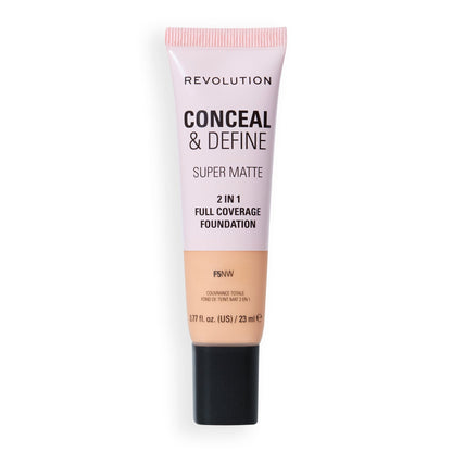 Makeup Revolution Conceal & Define Full Cover Tube Foundation F5NW