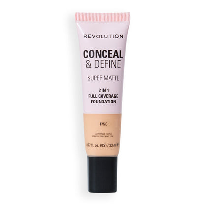 Makeup Revolution Conceal and Define Full Cover Tube Foundation