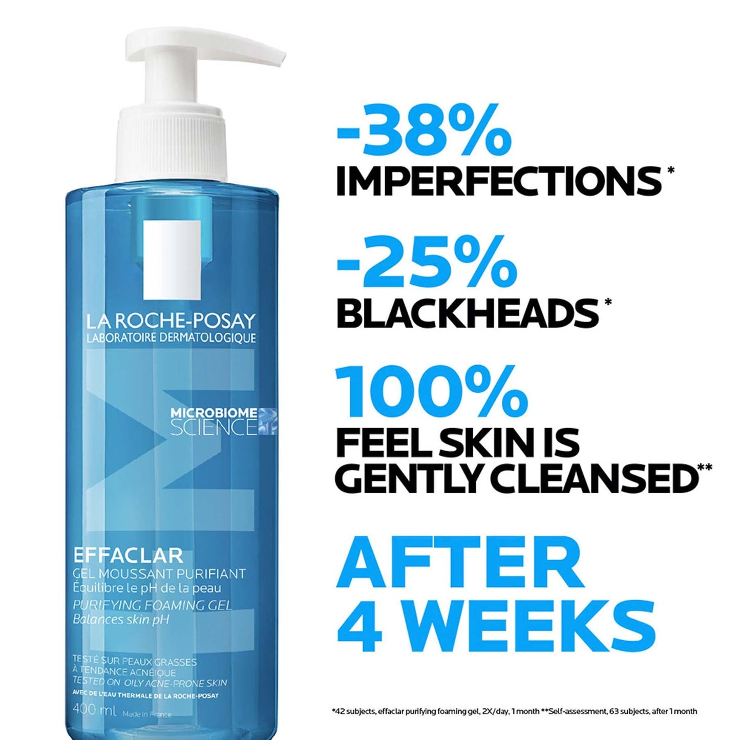 La Roche-Posay Effaclar Acne Foaming Cleansing Gel for Oily and Acne-Prone Skin 400ml
