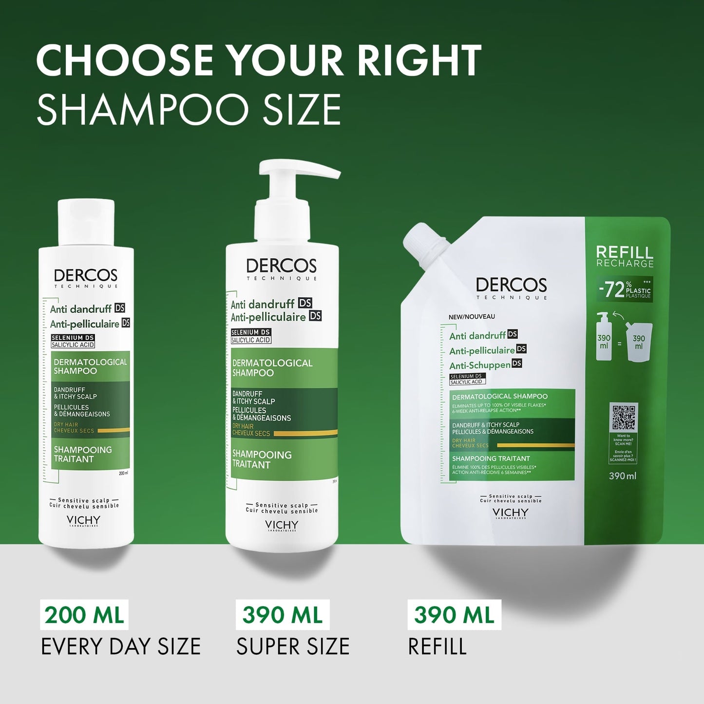 Vichy Dercos Anti Dandruff Shampoo for Dry Hair 200ml