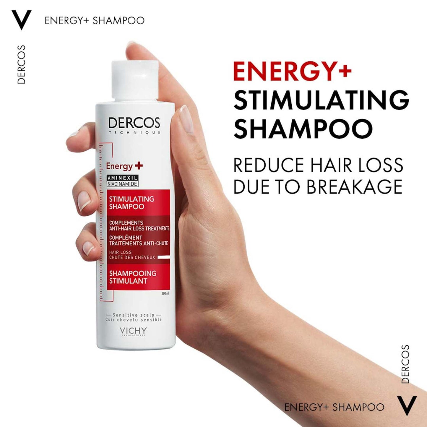 Vichy Dercos Energy+ Stimulating and Anti-Hair Loss Shampoo with Aminexil 200ml