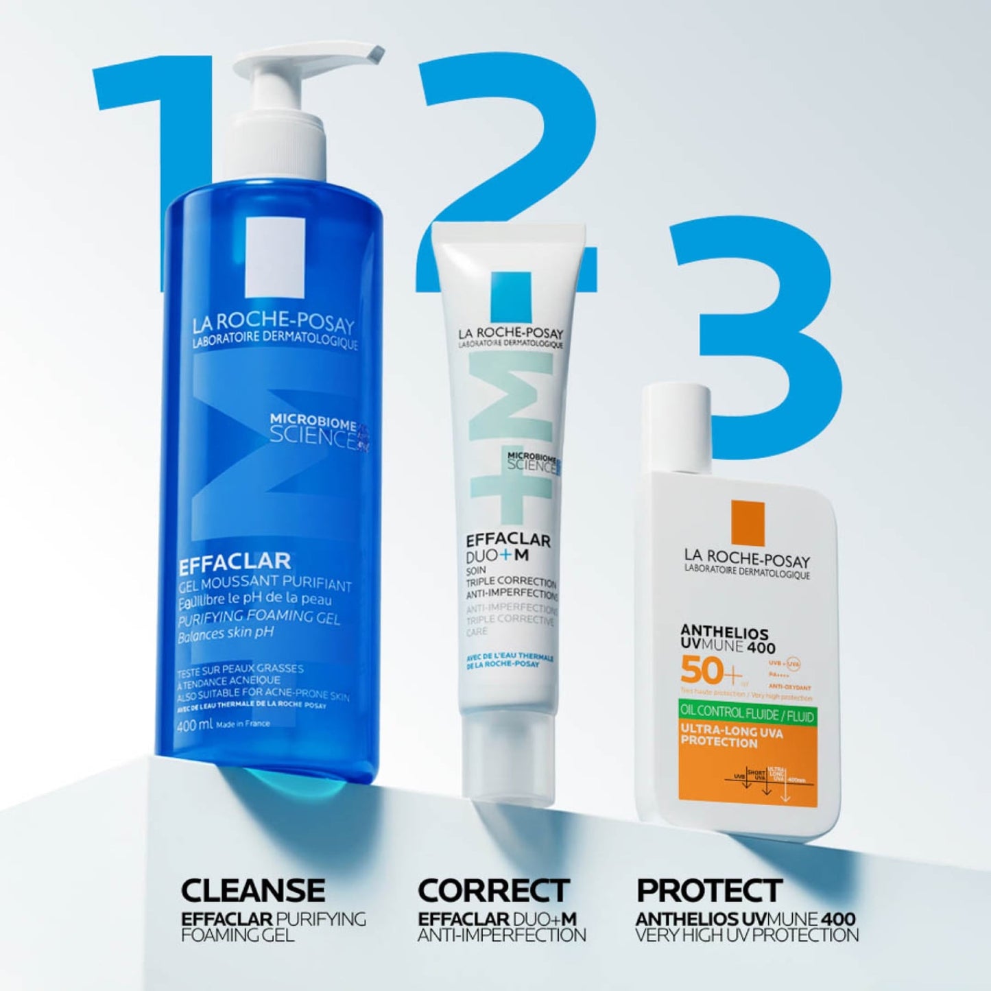 La Roche-posay Effaclar Acne Foaming Cleansing Gel for Oily and Acne Prone Skin 200ml