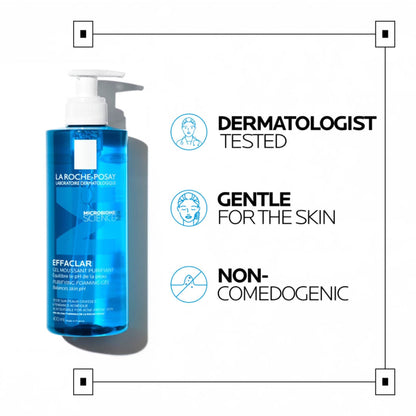 La Roche-posay Effaclar Acne Foaming Cleansing Gel for Oily and Acne Prone Skin 200ml