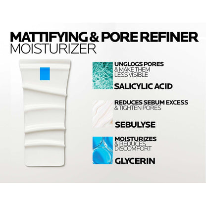 La Roche-Posay Effaclar Mat Mattifying Moisturiser for Oily Skin 40ml