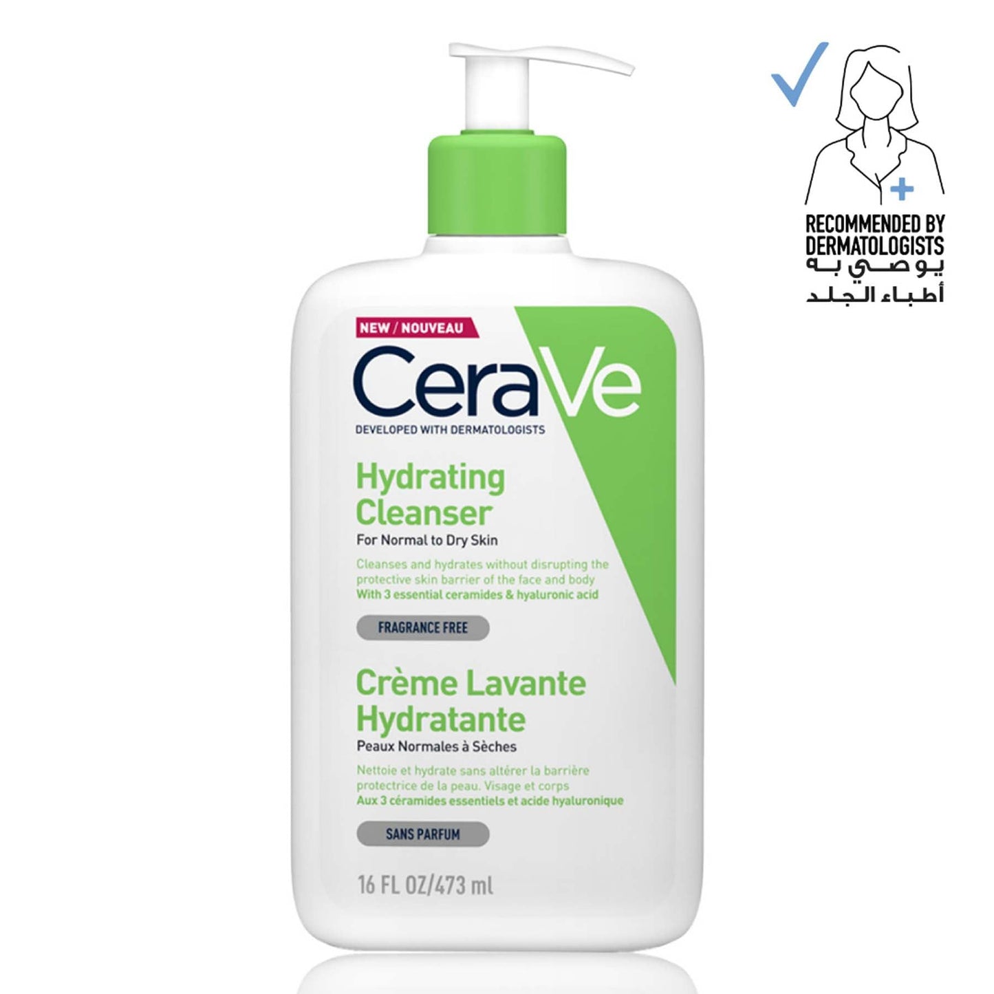 CeraVe Hydrating Cleanser for Normal to Dry Skin with Hyaluronic Acid 473ml
