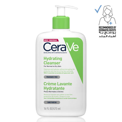 CeraVe Hydrating Cleanser for Normal to Dry Skin with Hyaluronic Acid 473ml