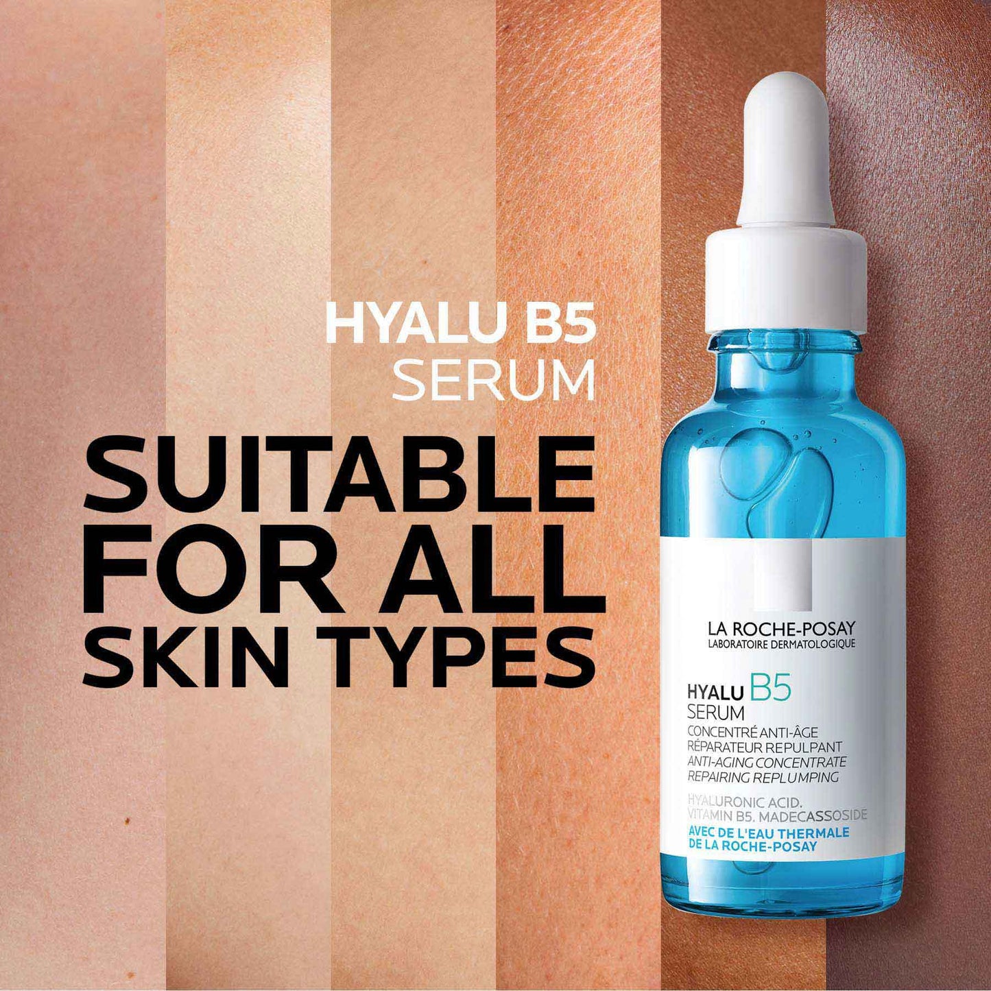 La Roche-posay Hyalu B5 Pure Hyaluronic Acid Serum for Face, Vitamin B5 + Hyaluronic Acid + Madecassoside, Hydrating Serum