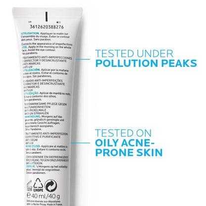 La Roche-posay Effaclar Duo+ Spf30 Acne Treatment Cream for Oily and Acne Prone Skin 40ml