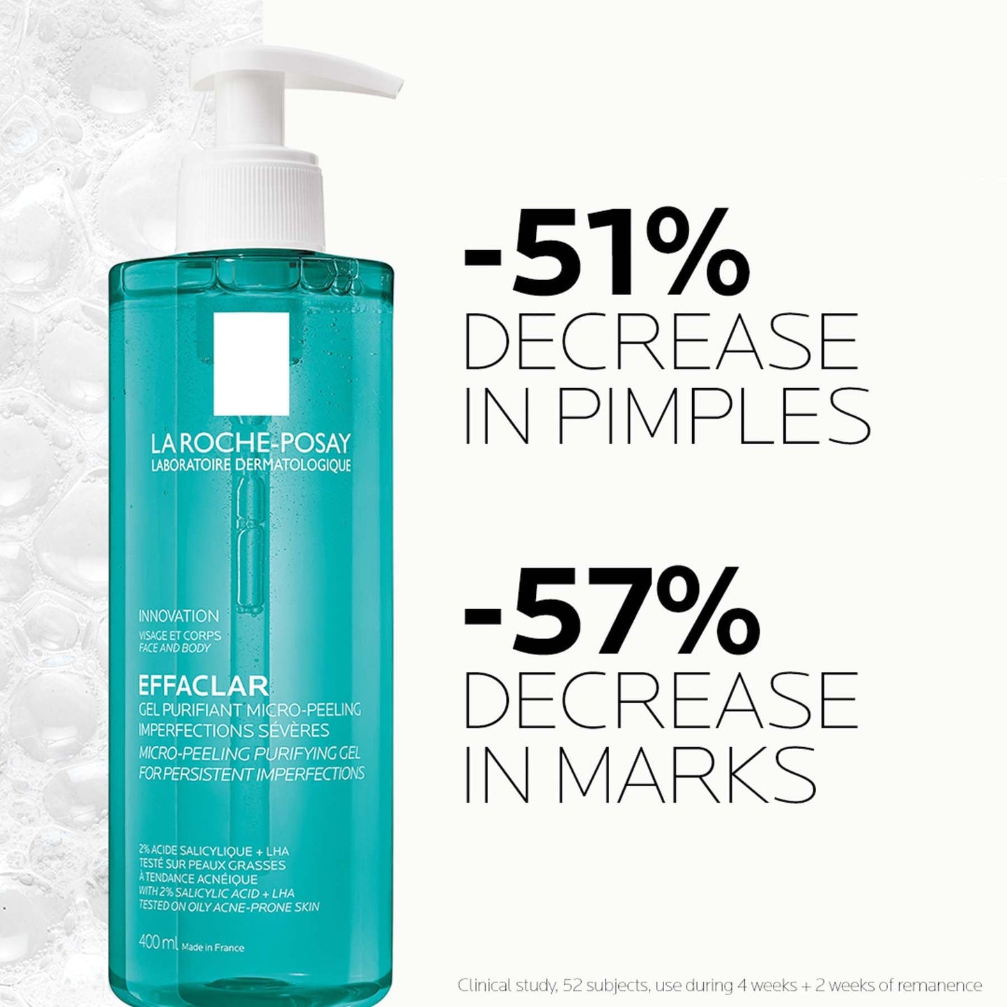 La Roche-Posay Effaclar Micro-Peeling Cleansing Gel with Salicylic Acid for Oily Skin 400ml