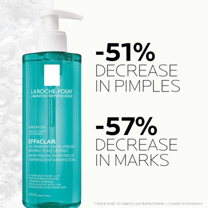 La Roche-Posay Effaclar Micro-Peeling Cleansing Gel with Salicylic Acid for Oily Skin 400ml