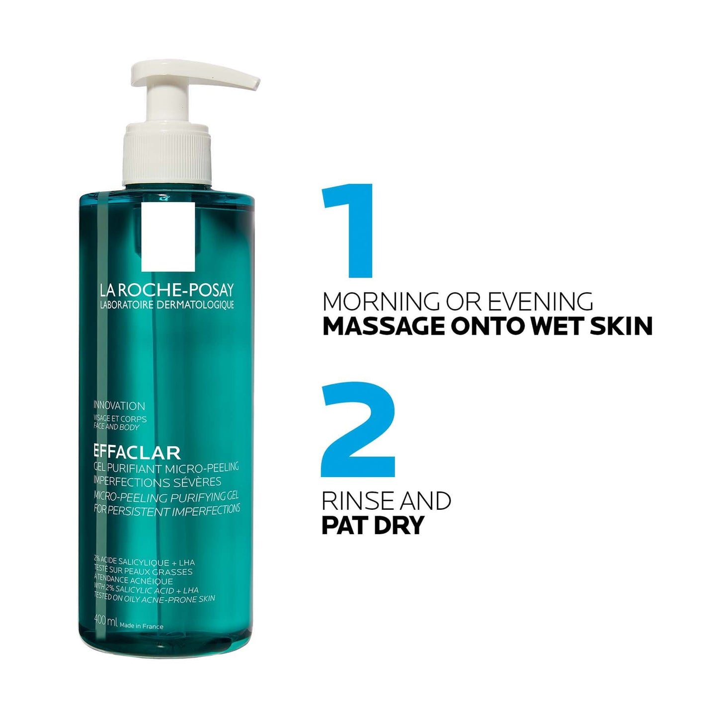 La Roche-Posay Effaclar Micro-Peeling Cleansing Gel with Salicylic Acid for Oily Skin 400ml
