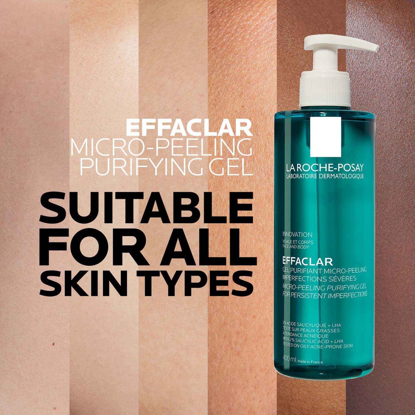 La Roche-Posay Effaclar Micro-Peeling Cleansing Gel with Salicylic Acid for Oily Skin 400ml