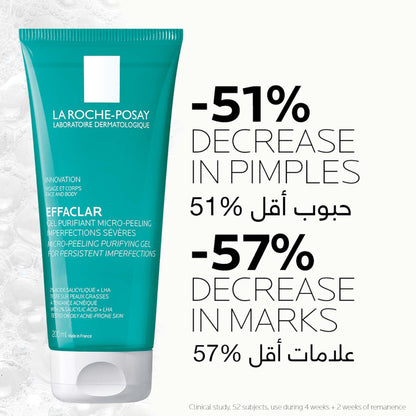 La Roche-Posay Effaclar Micro-Peeling Cleansing Gel with Salicylic Acid for Oily Skin 200ml