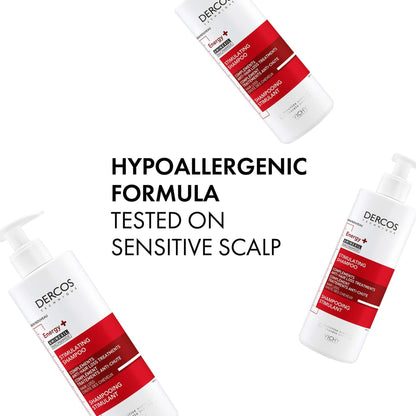 Vichy Dercos Energy+ Stimulating and Anti-Hair Loss Shampoo with Aminexil 400ml