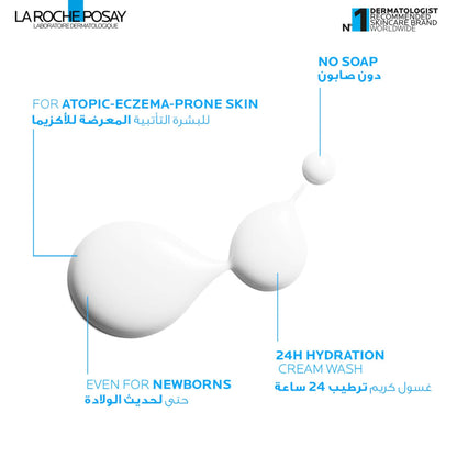 La Roche-Posay Lipikar Syndet AP+ Body Wash for Eczema-Prone Skin Refill 400ml