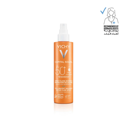 Vichy Capital Soleil Invisible Fluid Sunscreen Spray SPF50+ for Face and Body 200ml