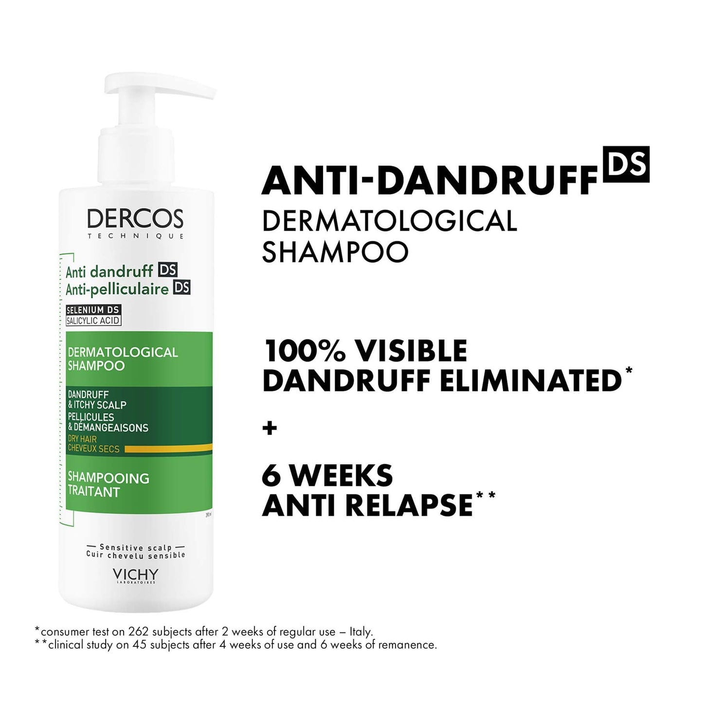 Vichy Dercos Anti-Dandruff Shampoo for Dry Hair 390ml