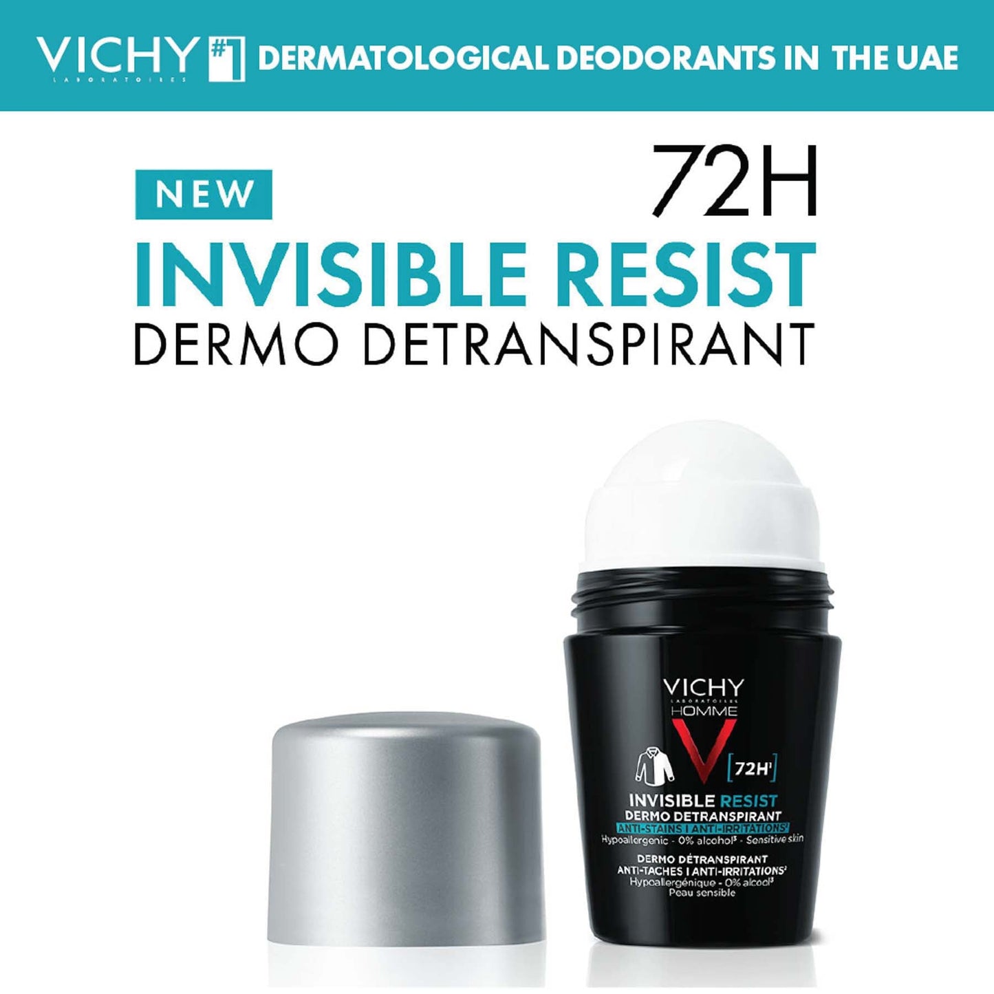 Vichy 72 Hours Invisible Resist Deodorant for Men 50ml
