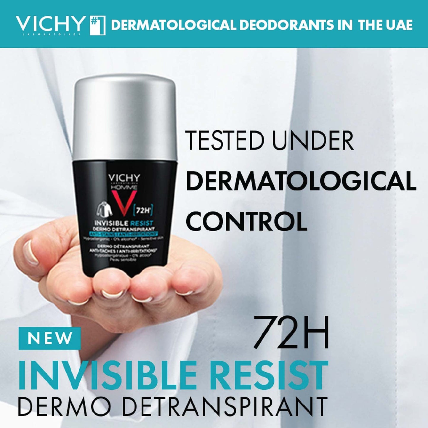 Vichy 72 Hours Invisible Resist Deodorant for Men 50ml