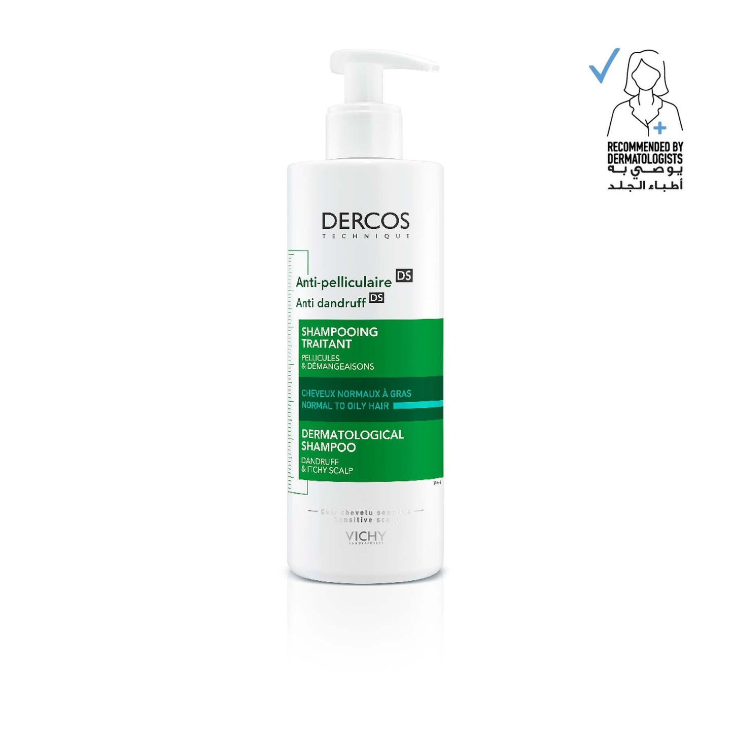 Vichy Dercos Anti-Dandruff Shampoo for Normal to Oily Hair 390ml