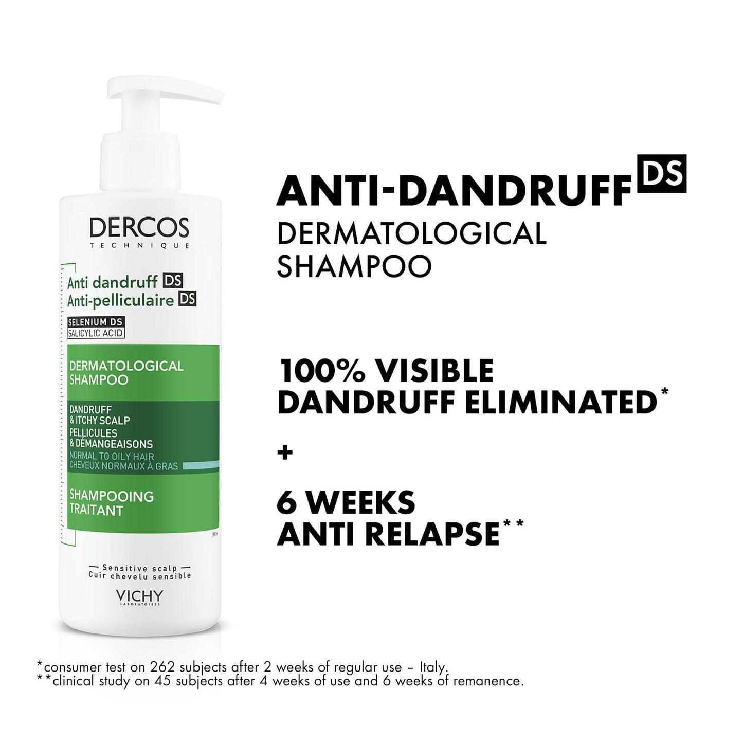 Vichy Dercos Anti-Dandruff Shampoo for Normal to Oily Hair 390ml