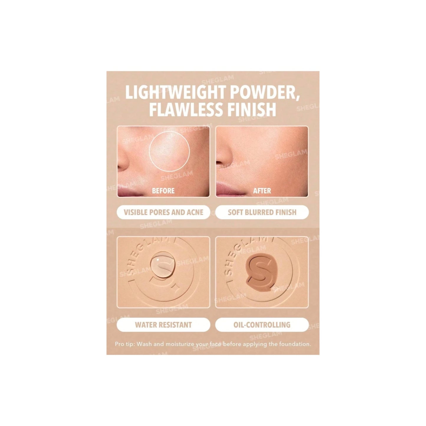 Sheglam Skin-Focus High Coverage Powder Foundation