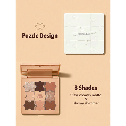 Sheglam Jazy Jigsaw Eyeshadow Palette - 8 shades