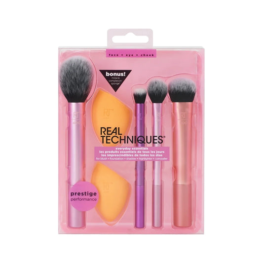 Real Techniques Everyday Essentials + Sponge Kit, 6 Piece Set
