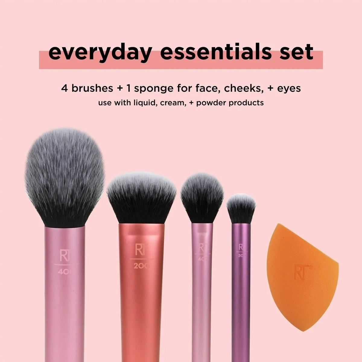 Real Techniques Everyday Essentials + Sponge Kit, 6 Piece Set