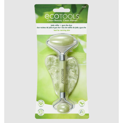 EcoTools Jade Facial Roller and Gua Sha Stone Set 2pc