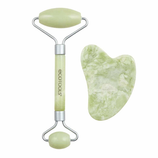 EcoTools Jade Facial Roller and Gua Sha Stone Set 2pc