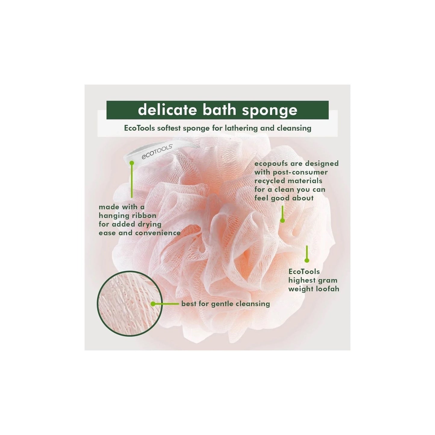 EcoTools Delicate EcoPouf 1pc