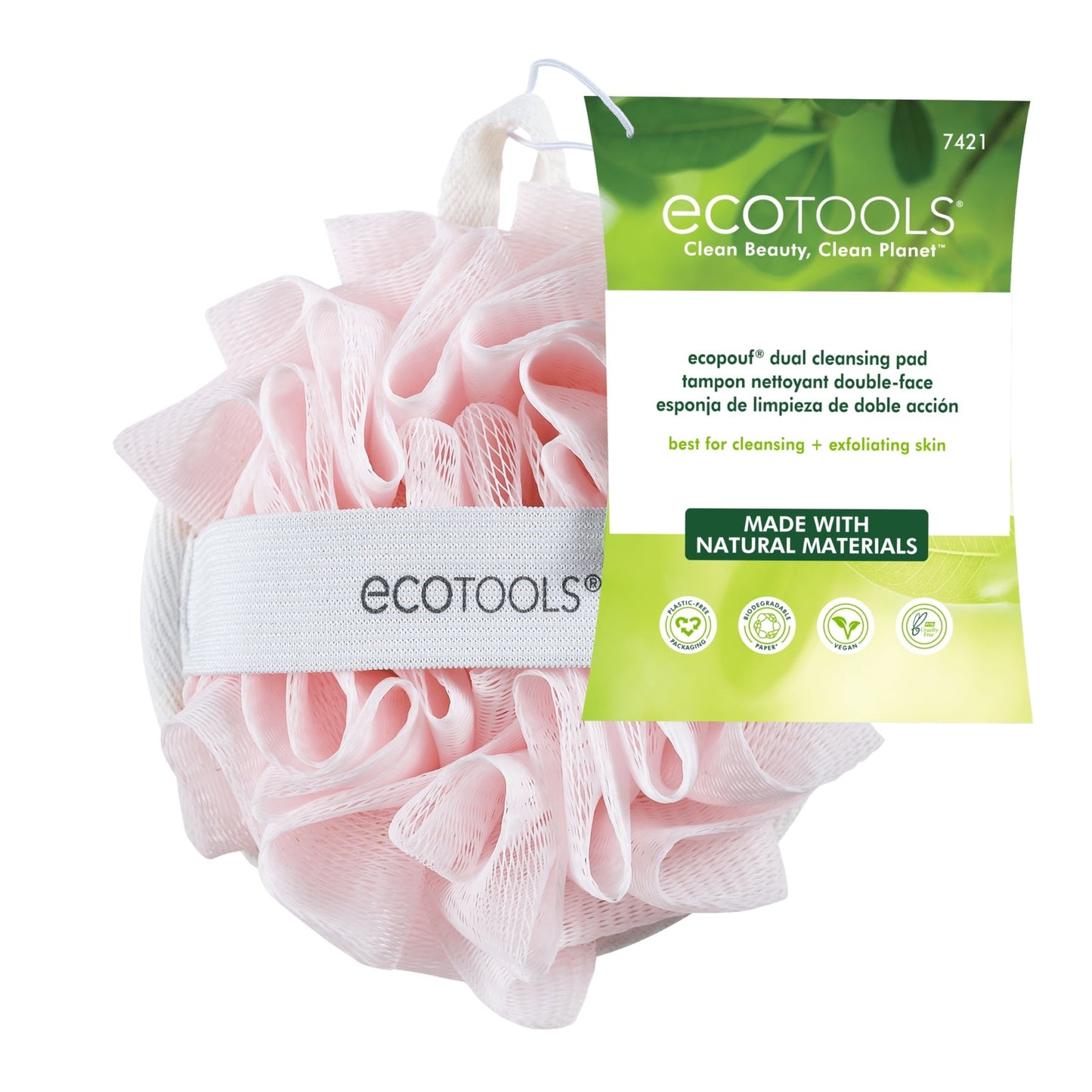 EcoTools Body Puff Dual Cleansing Pad Pink