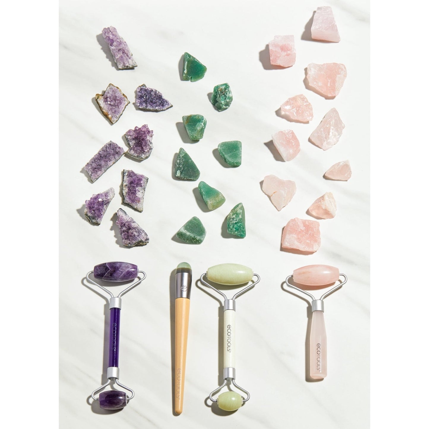 EcoTools Mini Rose Quartz Facial Roller 1pc