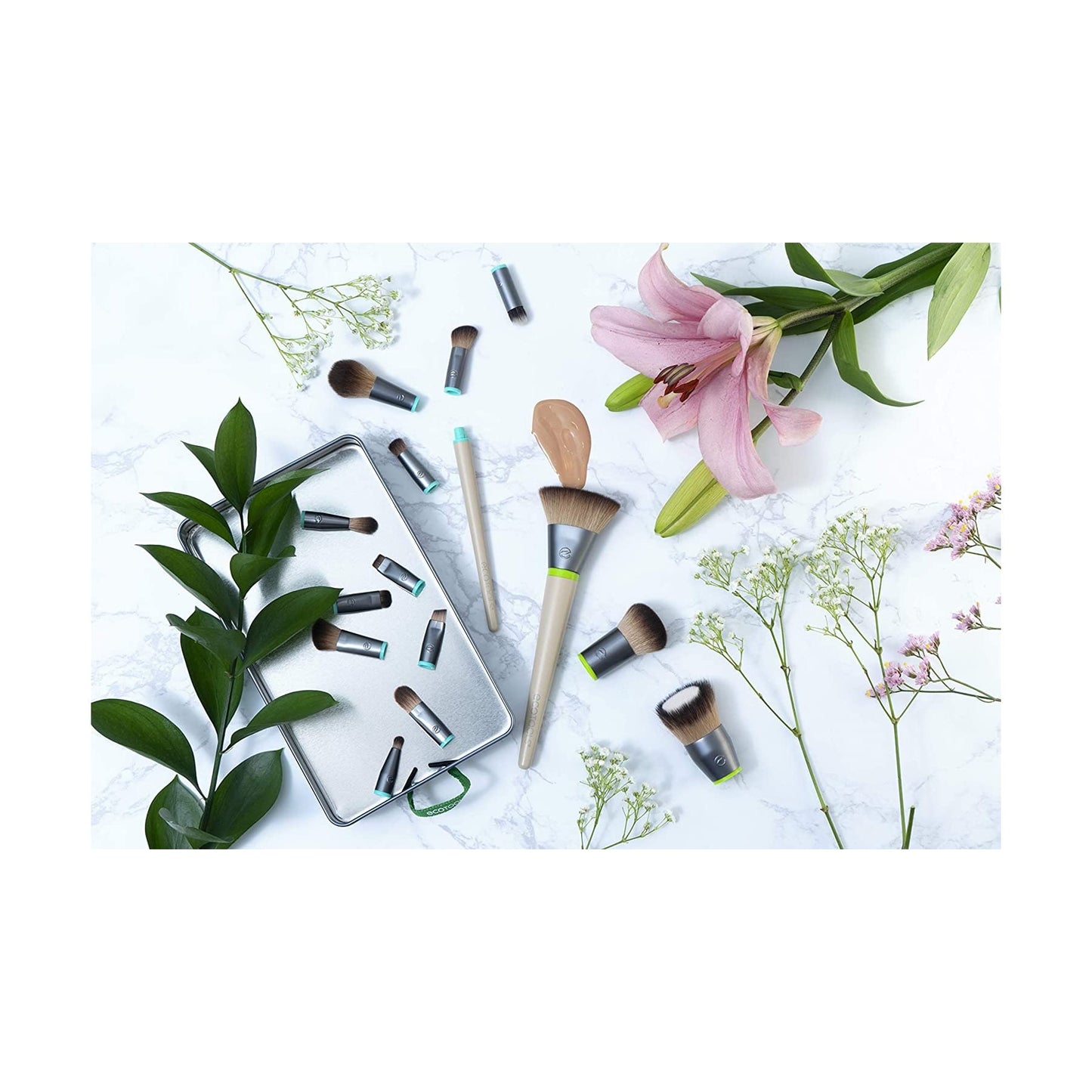 EcoTools Interchangeables Daily Essentials Total Face Makeup Brush Kit