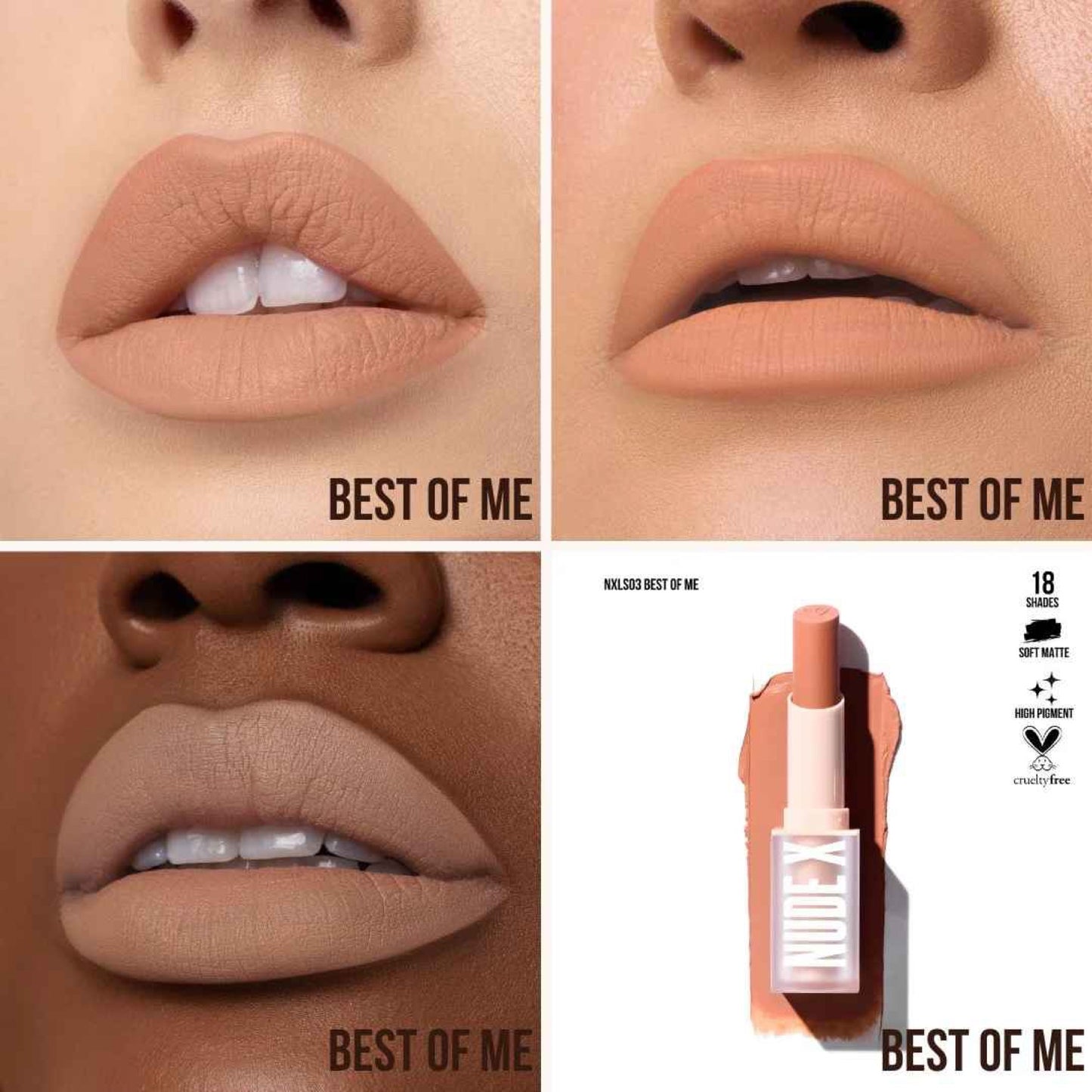 Beauty Creations Nude X Matte Lipstick