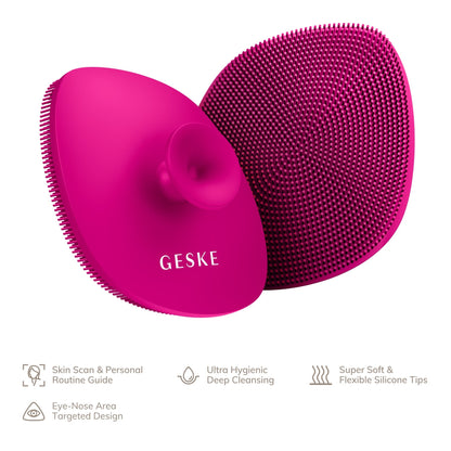 Geske Facial Brush 4-in-1 Soft Silicone Magenta