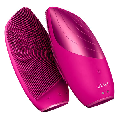 Geske Sonic Thermo Facial Brush 6-in-1 Heated Cleansing Brush Magenta
