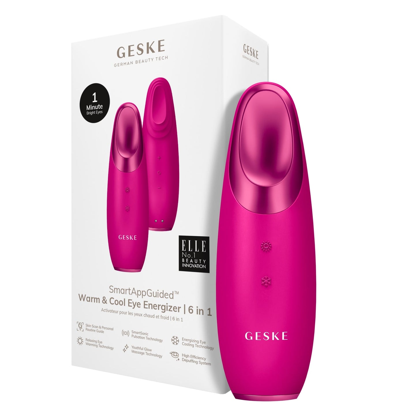 Geske Warm & Cool Eye Energizer 6-in-1 Reduce Dark Circles & Puffiness Magenta