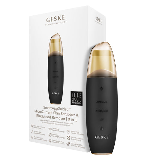 Geske Microcurrent Skin Scrubber 9-in-1 Blackhead Remover Gray